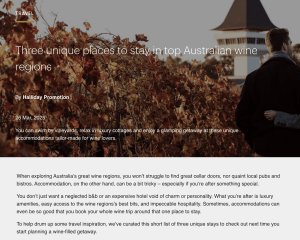 Halliday Wine Companion Vale 194 Luxury accommodation in McLaren Vale article