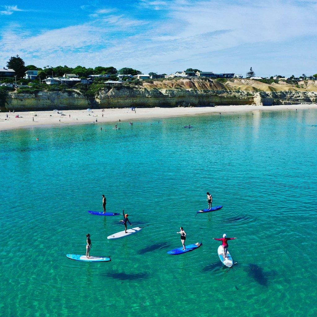 SUP Down South SUP Yoga at Port Willunga Beach