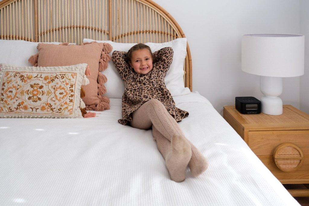 Vale 194 McLaren Vale Family accommodation bedroom cosy with girl relaxingbedroom cosy with girl relaxing